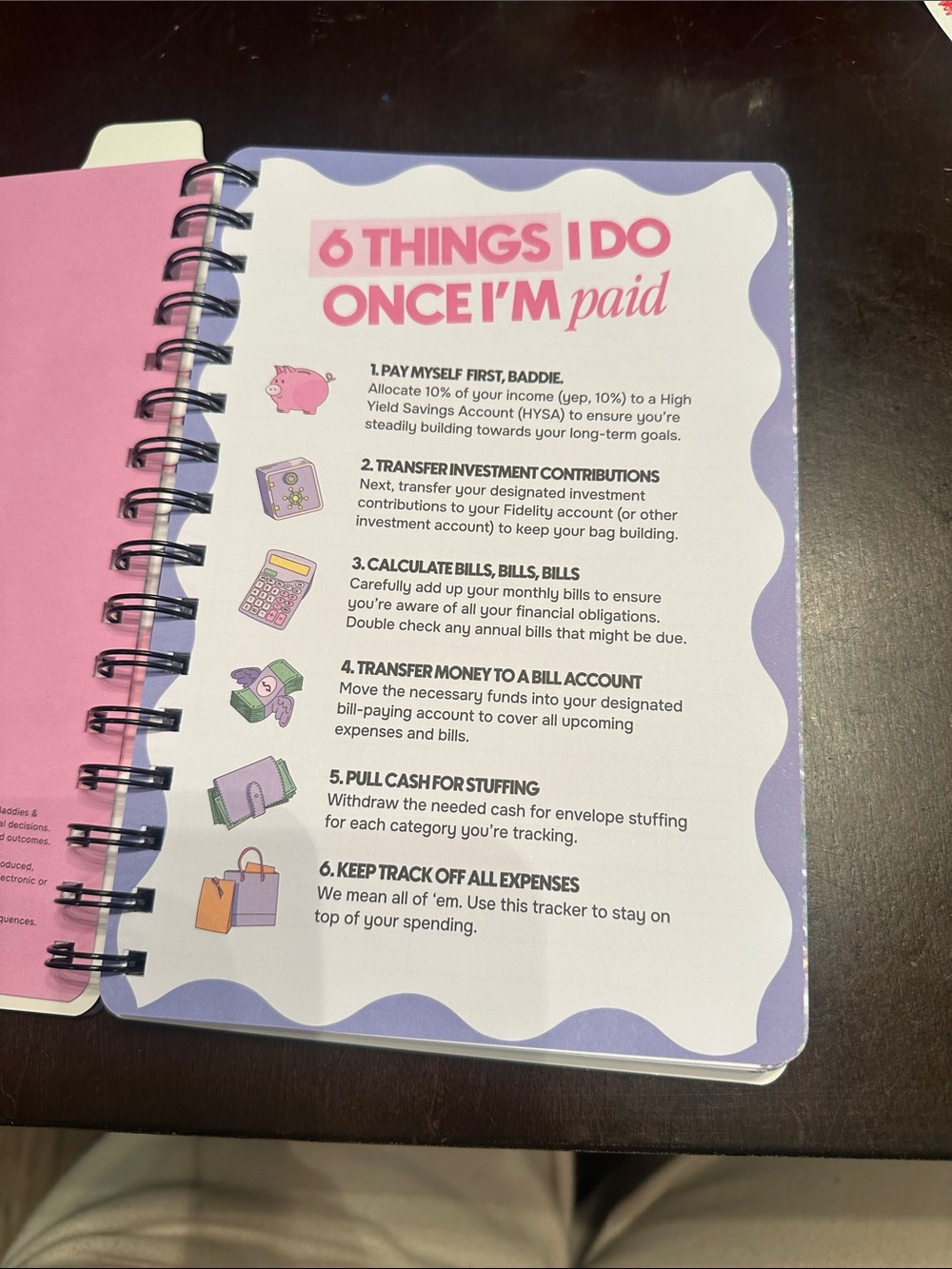 Pink Expense Tracker Notebook - Picture 4 of 6